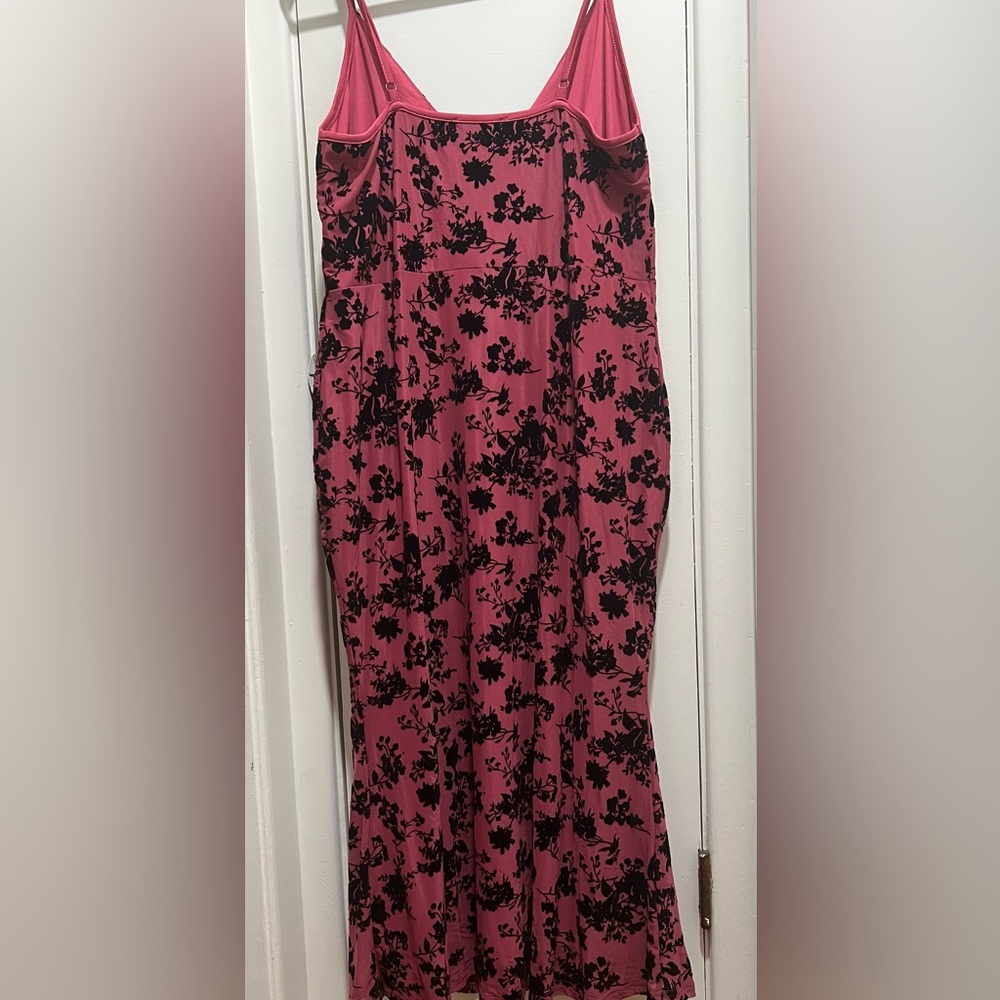 NWT CIDER PINK & BLACK VELVET FLORAL DRESS - Picture 4 of 6